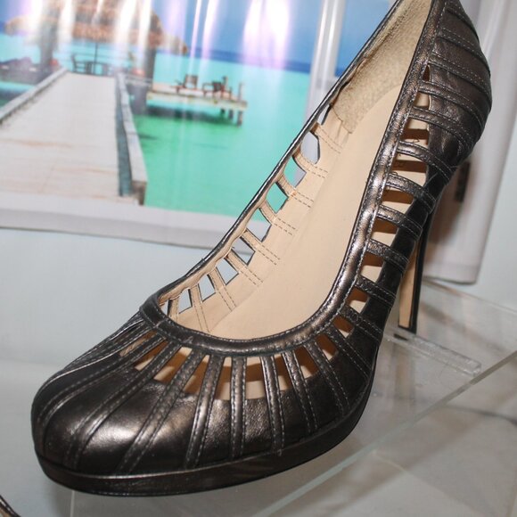 New Sky High Talbots Leather Platform Stiletto Heels Shoes w Receipt - Picture 2 of 7